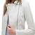 Women’s slim fit biker white leather jacket  motorcycle zip front coat