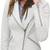 Women’s slim fit biker white leather jacket  motorcycle zip front coat
