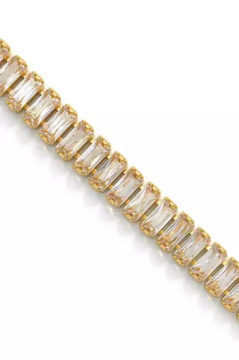 Brass gold moissanite diamond unisex bracelet