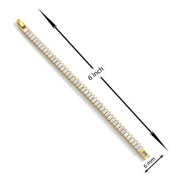 Brass gold moissanite diamond unisex bracelet 4