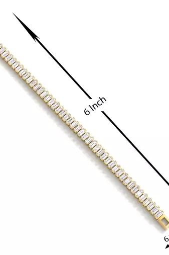 Brass gold moissanite diamond unisex bracelet