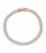 Brass rose gold plated moissanite diamond unisex bracelet