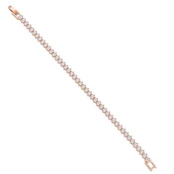 Brass rose gold plated moissanite diamond unisex bracelet 4