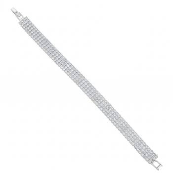 Brass silver plated moissanite diamond bracelet 4