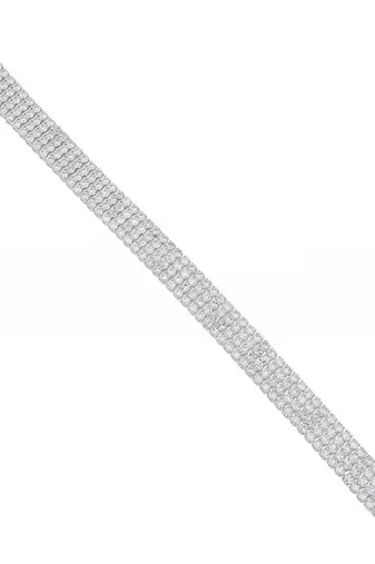 Brass silver plated moissanite diamond bracelet