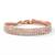Brass rose gold plated four liner moissanite diamond unisex bracelet