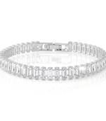Brass silver plated moissanite diamond bracelet