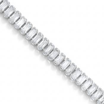 Brass silver plated moissanite diamond bracelet 2