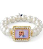Cultured pearls stretch guruji bracelet for men women