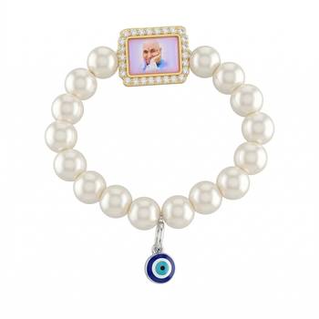 Cultured pearls stretch guruji bracelet for men women 3