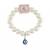 Cultured pearls stretch guruji bracelet for men women