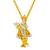 Brass gold plated ram-krishna pendant hindu spiritual (pack of 2)