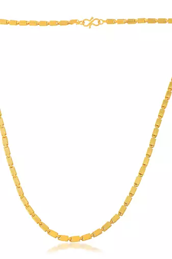 Brass micron gold chain necklace for men women