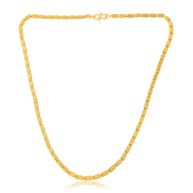 Brass micron gold chain necklace for men women