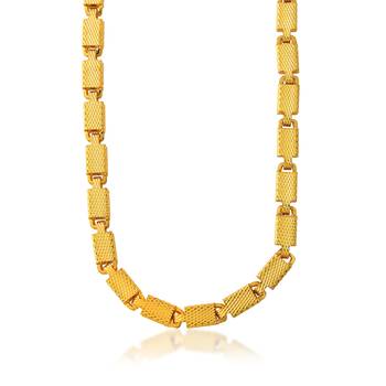 Brass micron gold chain necklace for men women 2