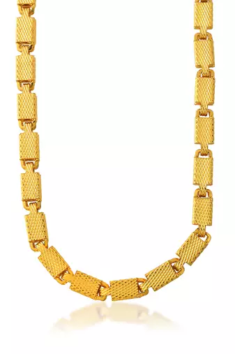 Brass micron gold chain necklace for men women
