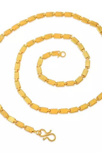 Brass micron gold chain necklace for men women