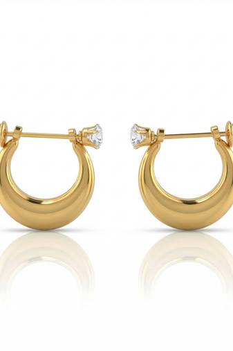 Brass gold women earrings