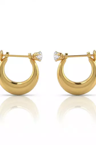 Brass gold women earrings