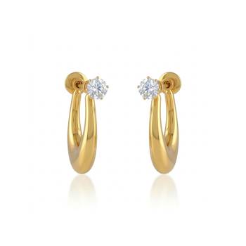 Brass gold women earrings 2