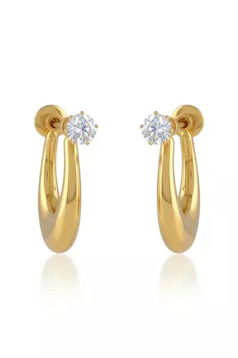 Brass gold women earrings