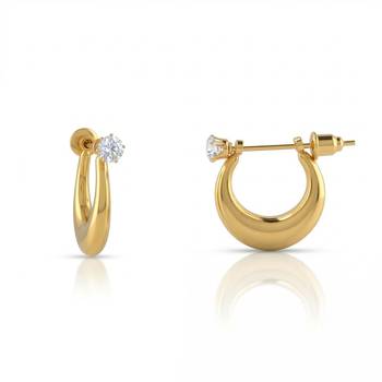 Brass gold women earrings 3