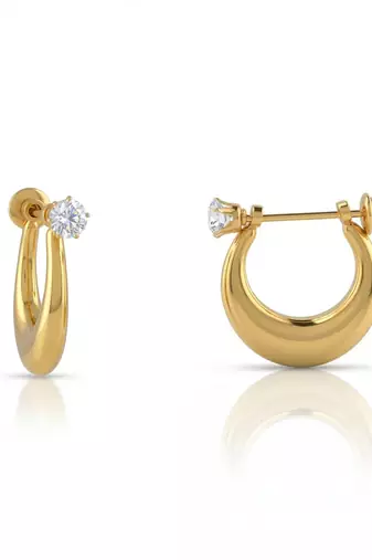 Brass gold women earrings
