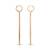 Brass gold long bar earrings for women