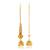 Brass gold plated handmade kan chain long jhumki for women tradtional