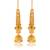 Brass gold plated handmade kan chain long jhumki for women tradtional