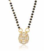 Brass gold moissanite diamond small mangalsutra for women