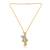 Brass gold plated cz studded krishna pendant