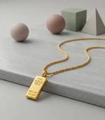 Brass micron 1 gram gold biscuit pendant