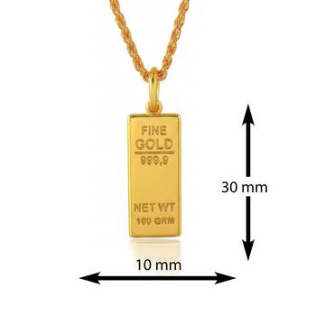 Brass micron 1 gram gold biscuit pendant 2