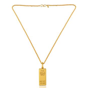 Brass micron 1 gram gold biscuit pendant 3
