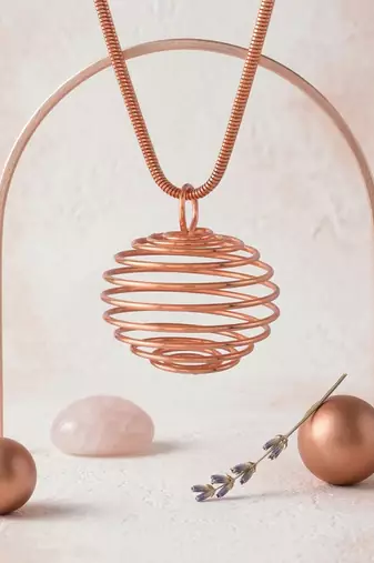 Copper spiral pendant