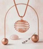 Copper spiral pendant