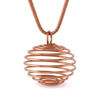 Copper spiral pendant 2