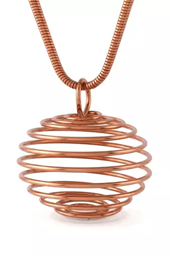 Copper spiral pendant