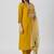 Yellow roman silk kurti pant dupatta set
