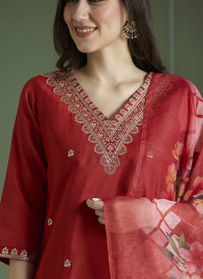 Rayon kurti pant dupatta set 3
