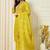 Yellow roman silk kurti pant dupatta set