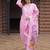 Light pink roman silk kurti pant dupatta set