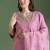 Light pink rayon kurti pant dupatta set