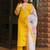 Yellow roman silk kurti pant dupatta set