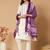 Cream khadi cotton kurti pant dupatta set