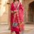 Pink roman silk kurti pant dupatta set