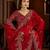 Red color satin silk saree with heavy jari embroidery work & designer blouse