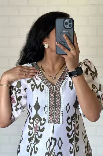 Green heavy vatican kurti with pant