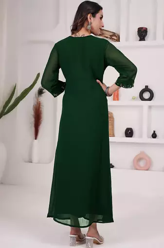 Mahendi georgette long kurti